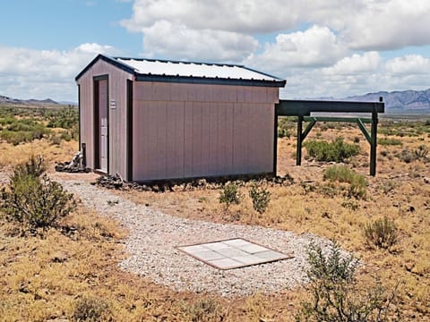 3' x 3' pad outside of the Observatory to set up a telescope.