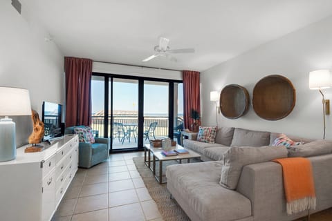 Living room with patio access