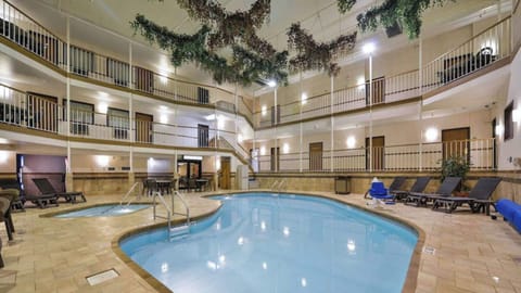 Indoor pool, open 8:00 AM to 10:30 PM, sun loungers