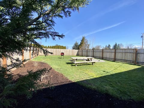 Fully fenced backyard