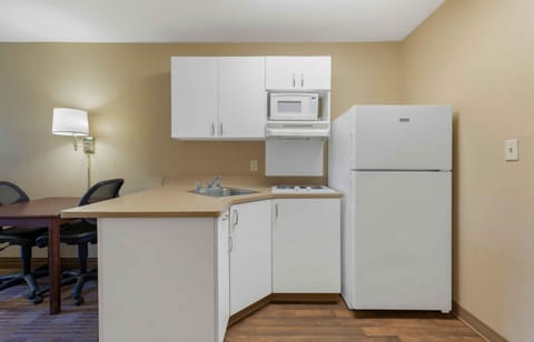 Studio, 1 King Bed, Non Smoking | Private kitchen | Full-size fridge, microwave, stovetop, coffee/tea maker