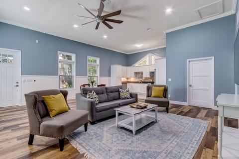 Second Ground Level Living Space with Full Kitchen on the Opposite Side of the House