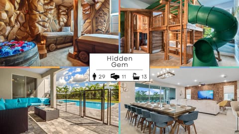 - Step into a themed bedroom designed like a hidden cave retreat  
- Unique mine cart beds and glowing gem barrel create an adventurous stay  
- Fun kids bedroom setup perfect for family vacations