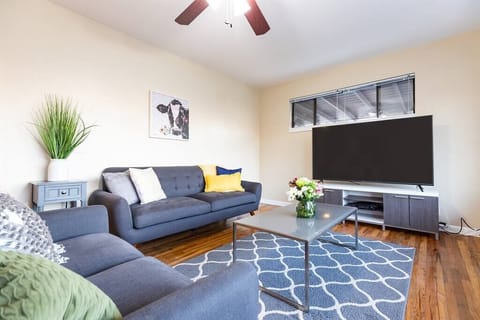 Big TV to enjoy a movie night with your friends and family in this comfy gathering area.