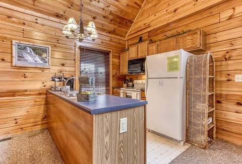 Cubs Cozy Den's fully equipped kitchen