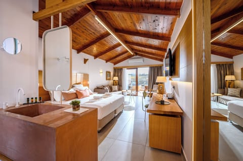 Deluxe Double Room with Outdoor Spa Hydromassage | Minibar, in-room safe, desk, blackout drapes