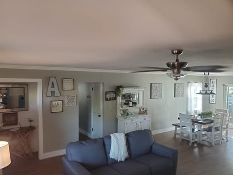 New comfy couches for relaxation. Queen sleeper if you need extra space