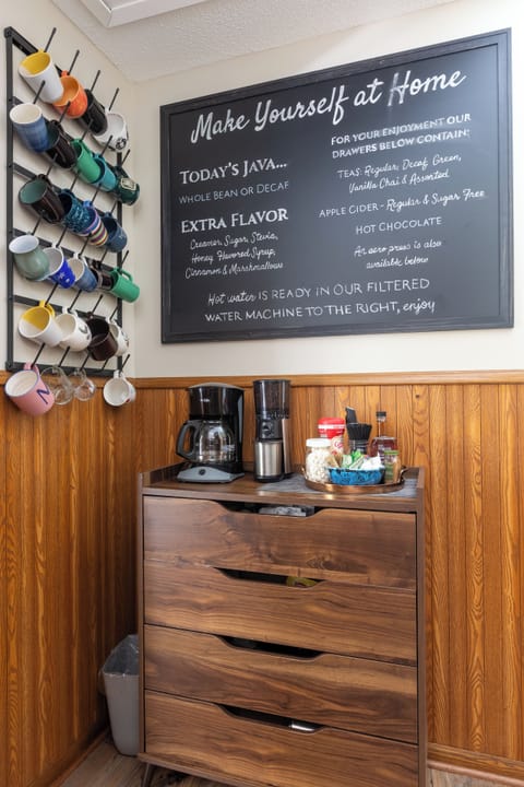 Custom coffee bar.