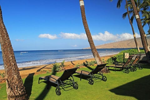 Patio area down by the beach/pool