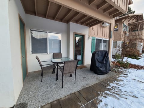 Patio at the back of the condo looking out towards Mountain Home Ridge