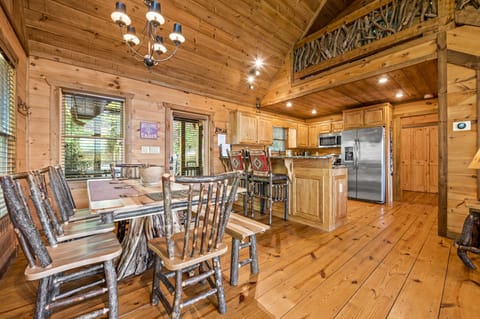 Dining room and kitchen
