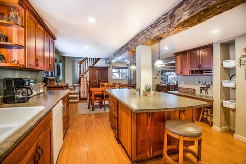 Modern kitchen with sleek countertops