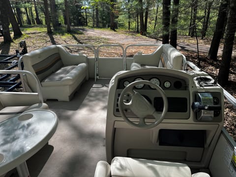 Pontoon rental for guests is 700/week or 125/day. Great way to get on the lake!