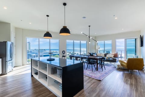 Spacious kitchen equipped with modern appliances and cooking basics to make you favorite meals!