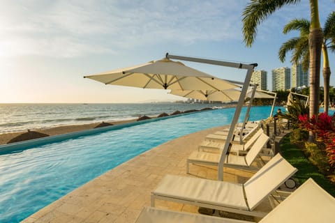 Pool lounging area