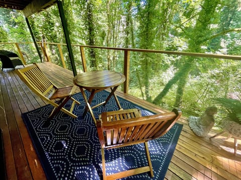 Master bedroom view of the woods