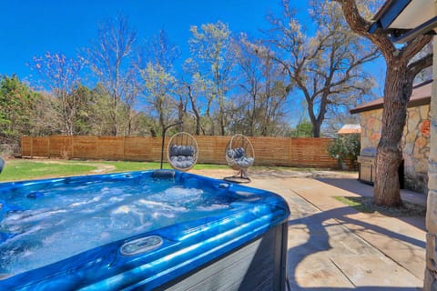 Private hot tub in back yard.