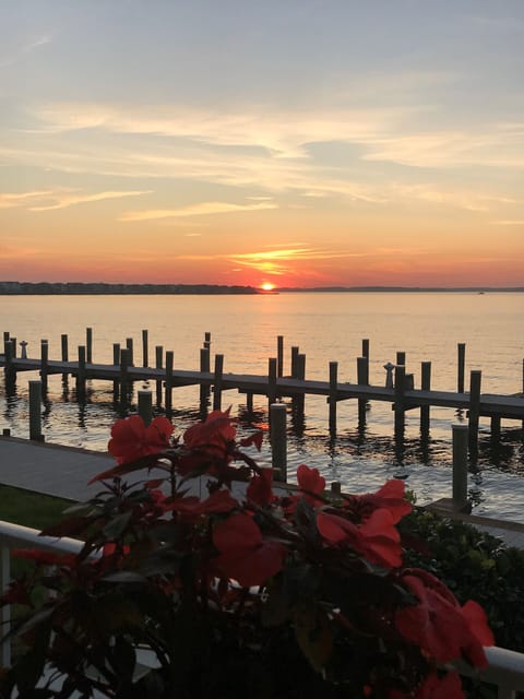 Incredible Sunsets from the patio- Bay Front Patio and Walk to Beach 