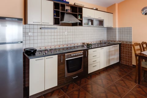 Each of the 2 floors has a fully equipped modern kitchen with all necessities.