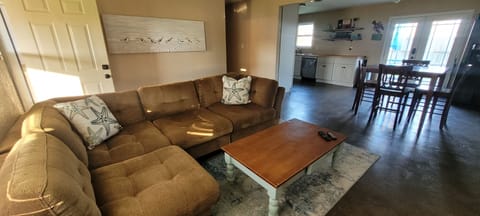View of living, dining, and kitchen. Plenty of open space. 