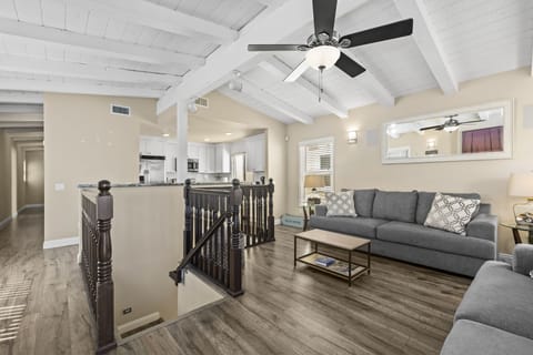 This stairway leads to front door.  No internal access to downstairs.