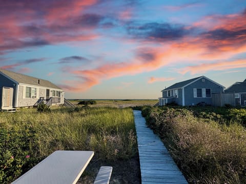 Driftwood has a picnic table for you to use on beautiful evenings.
