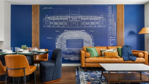 Living room and dining area on 2nd floor