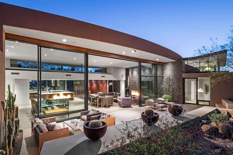 Private patio off of the living room