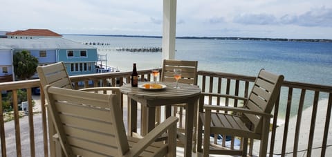 Enjoy sunset happy hours and panoramic views from the widow's watch!