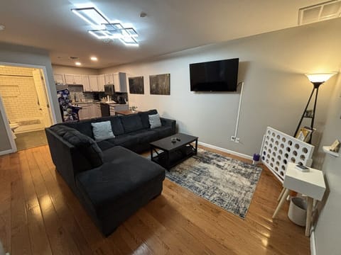 Living room, queen pullout couch, Smart TV, etc.