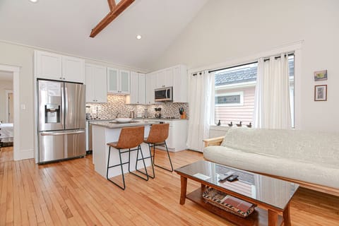 Living room and kitchen view.