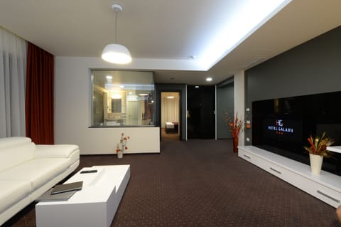 Executive Apartment (5% discount in the restaurant) | Living room | 31-inch LED TV with digital channels, TV, heated floors