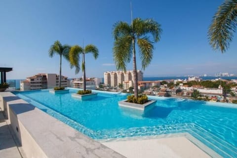 Rooftop Pool Scene