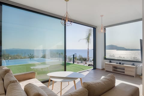 Exclusive Villa, 3 Bedrooms, Private Pool, Sea View | Living area | Smart TV, Netflix, streaming services