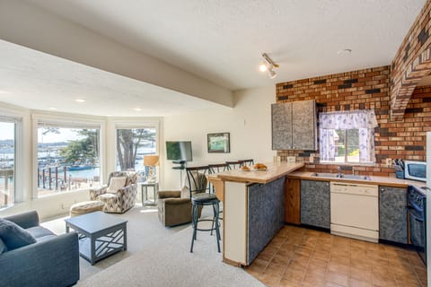 Kitchen with a view of the bay!