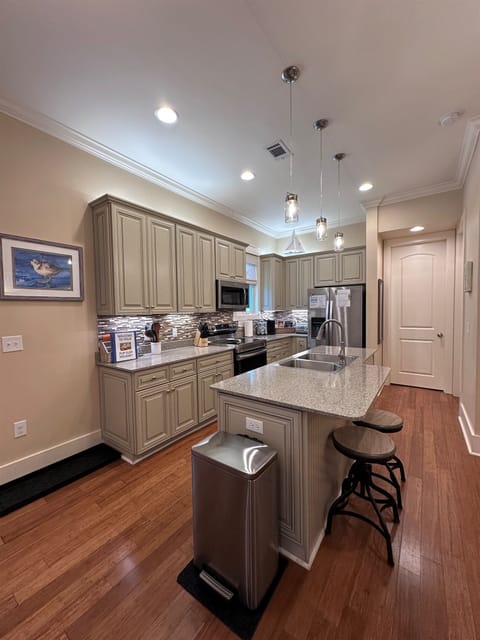 Our full-size kitchen is fully stocked and well organized for your convenience.  