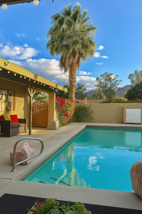 View from pool area looking south