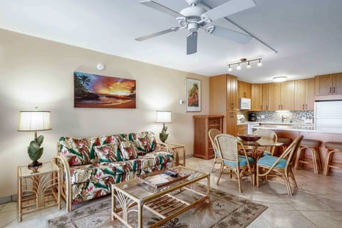 Tropical-themed vacation rental, updated kitchen, and island-inspired decor