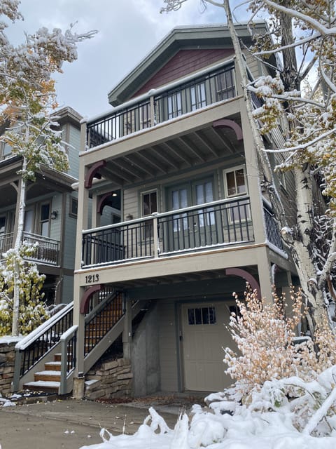 Garage below two stories of awesome living area. Two decks off main & top floor.