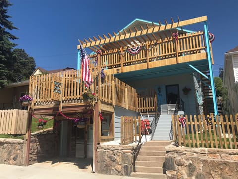 Lodge front from Main Street looking NW.