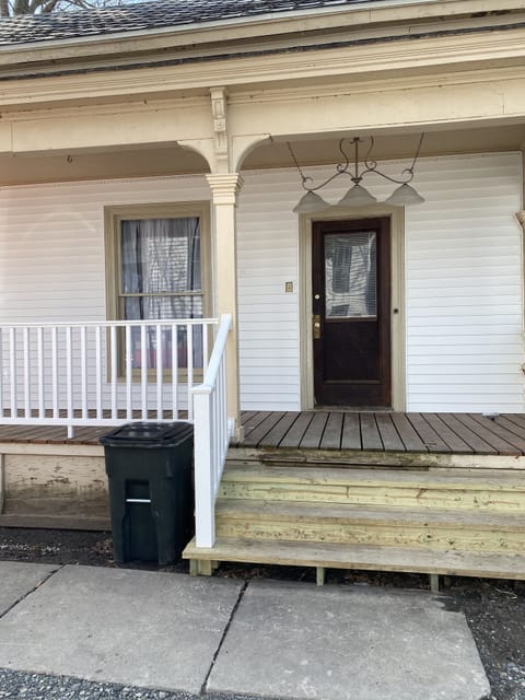 Relax on this porch out of the sun or rain.
