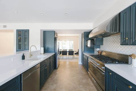 Kitchen with Large Gas Range