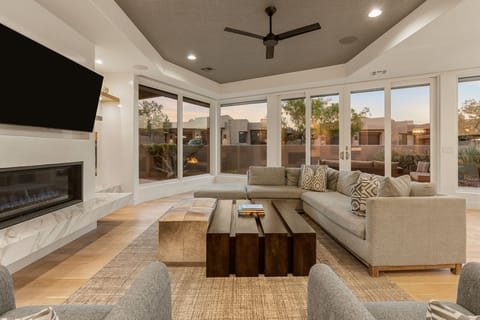 Open Living Dining at Twilight