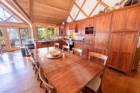 Upstairs kitchen and dining