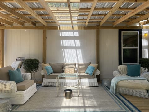 One of two skylights on the 16 x 38 front deck. 