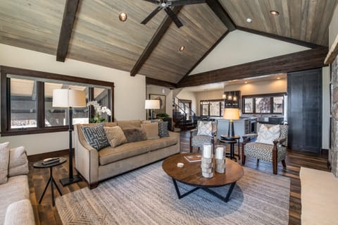 Great room with large screen tv and Sonos sound system.