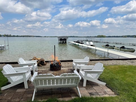 View of Crystal Lake.  Waiting for you to take a seat and relax.