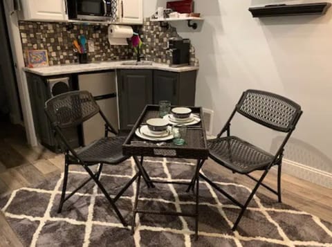 Whether for a meal, games, or work space, there's space and equipment for all.