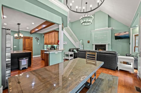 Living area and eating area