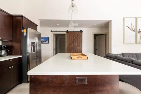 The kitchen comes equipped with everything you'd need to make a meal for the whole family.